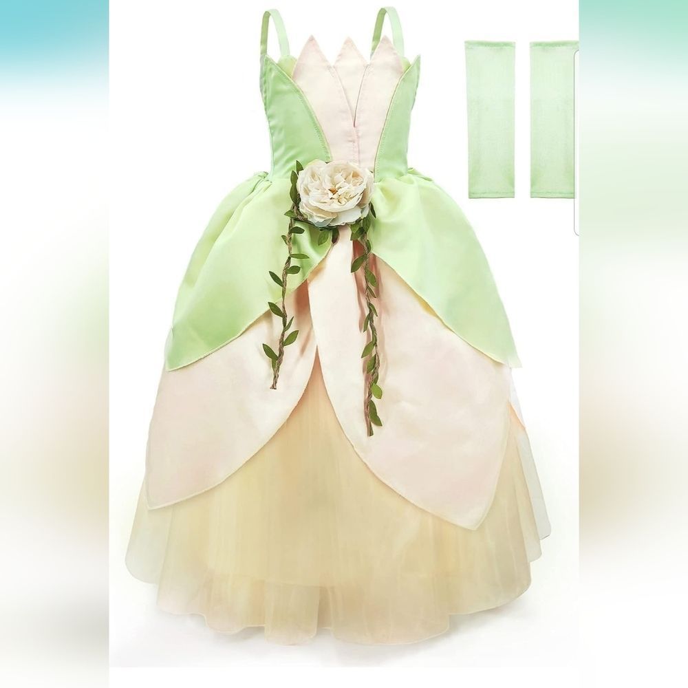 Child Tiana Dress | Princess and the Frog Costume |  2/3 year's old